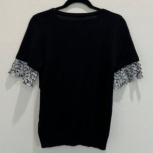 Vila Milano Short Sleeve Black Sweater